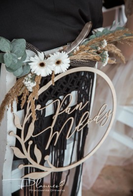 Obręcz Pan Młody z drewna