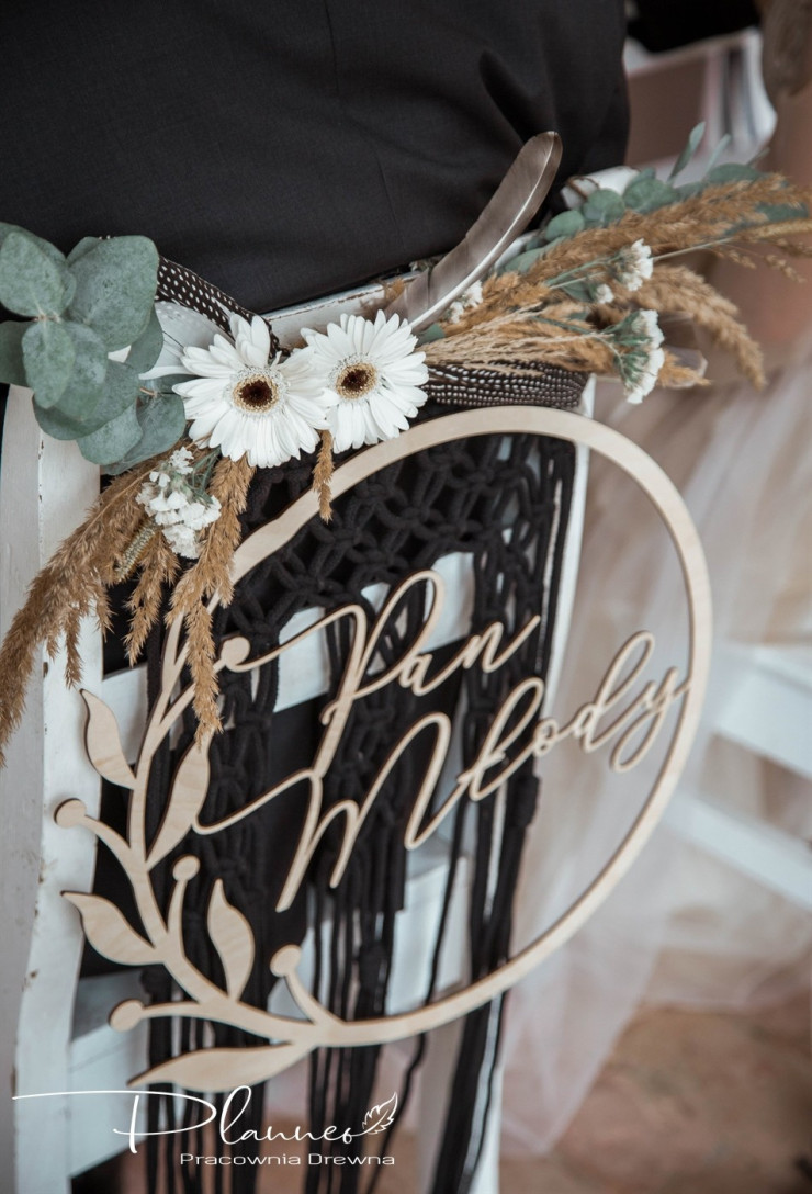 Obręcz Pan Młody z drewna