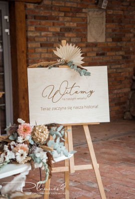 Tablica powitalna weselna