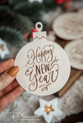 Angielskie bombki drewniane