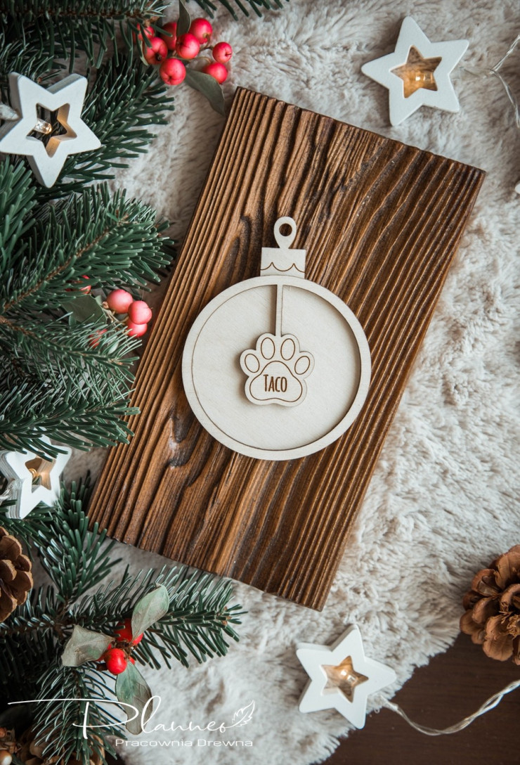 Drewniana bombka dla pupila