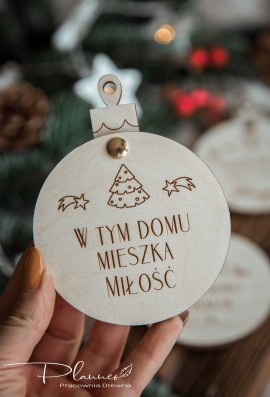 Bombki drewniane otwierane z imionami