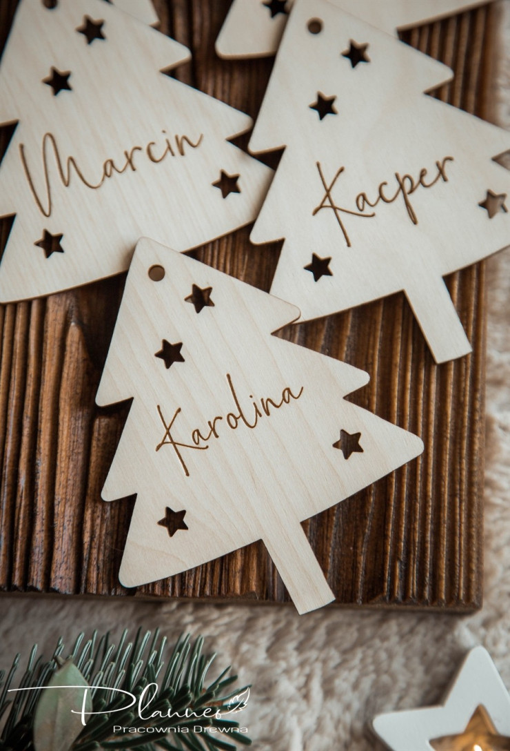 Bombki drewniane choinki