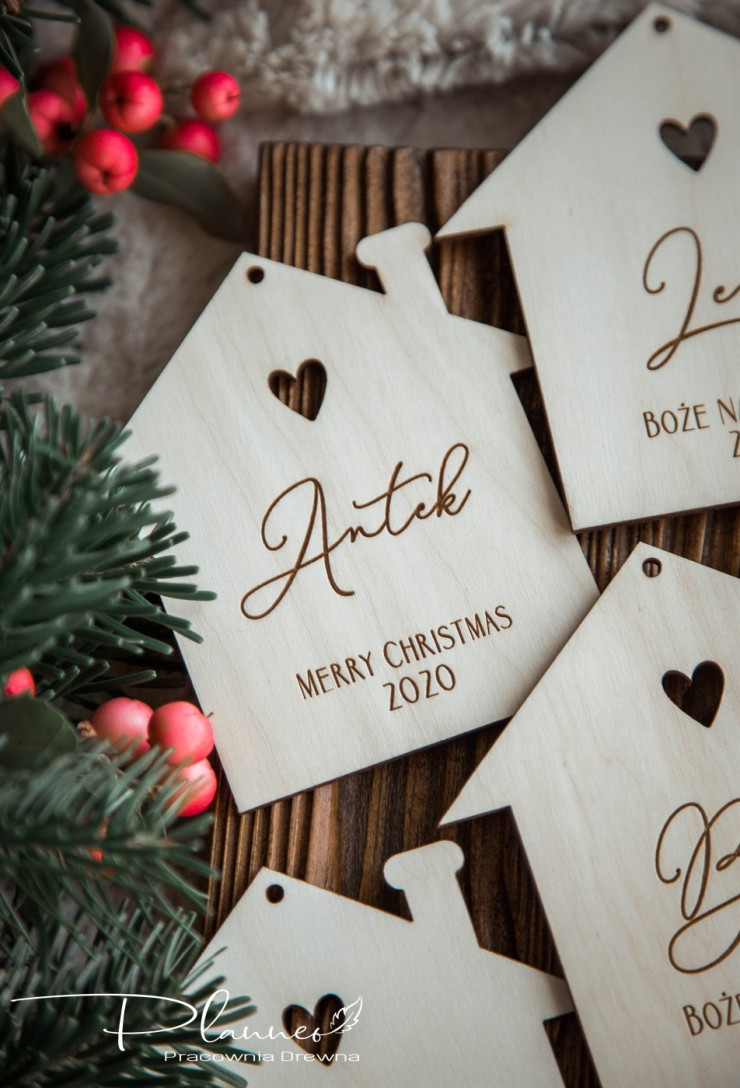 Bombki domki drewniane