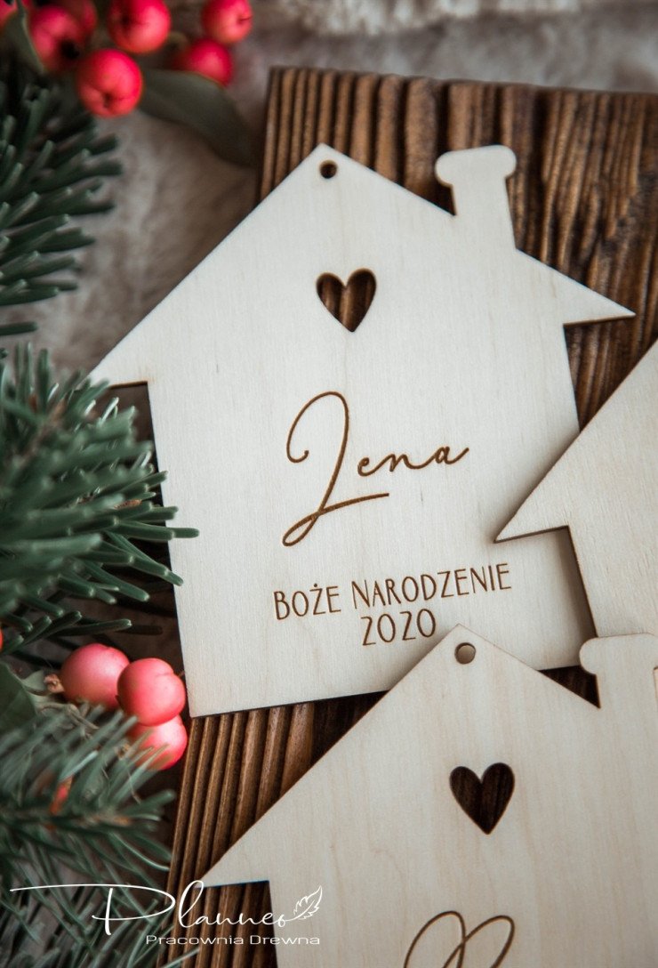 Bombki drewniane z imionami
