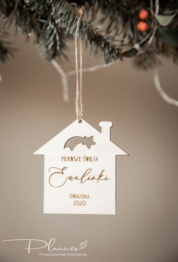 Bombki personalizowane drewniane