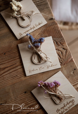 Drewniany magnes na lodówkę