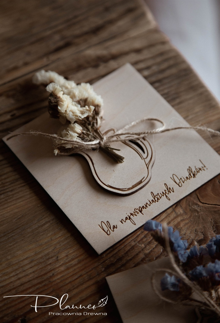 Drewniany magnes na lodówkę na dzień Dziadków