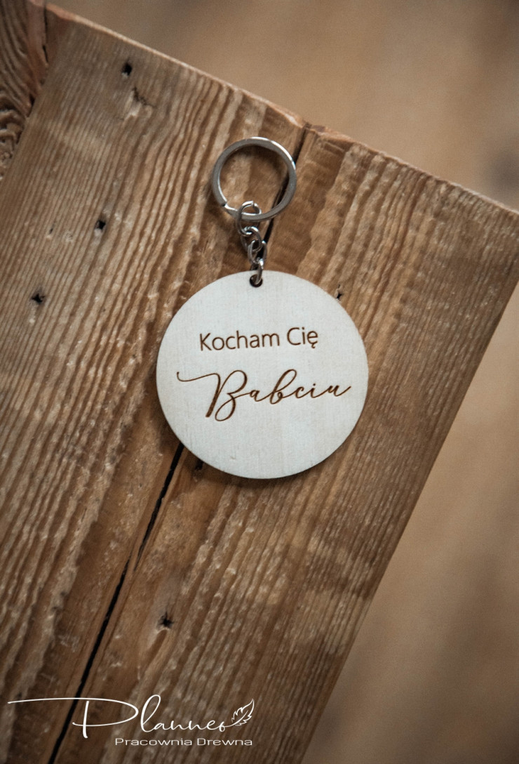 Drewniany breloczek dla Babci