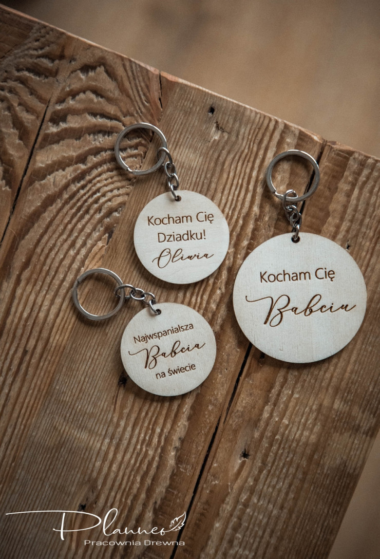 Drewniany breloczek dla Dziadka