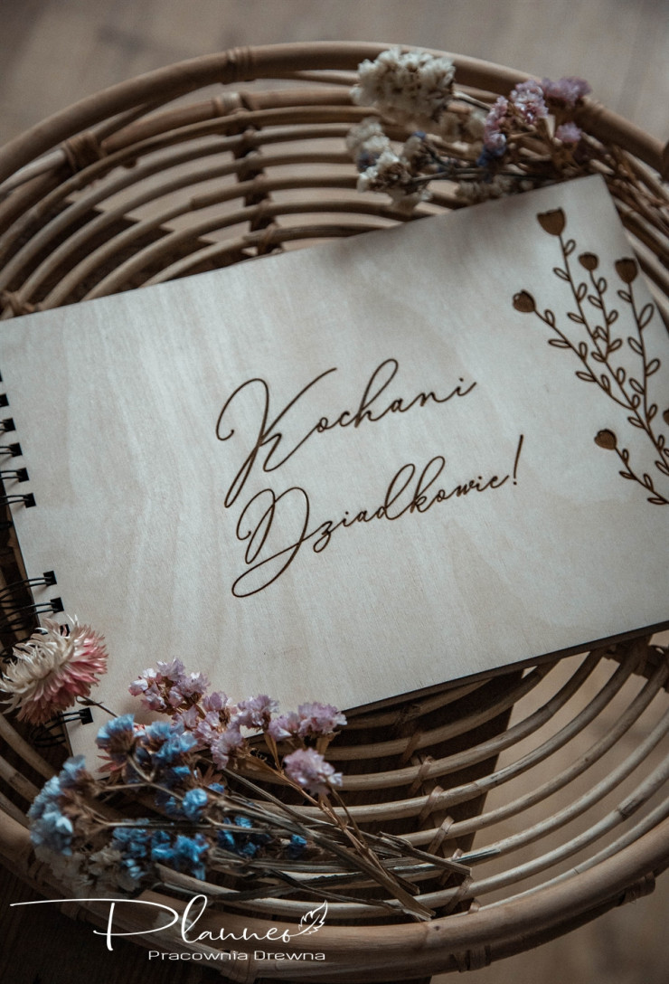 Drewniany album dla Dziadków