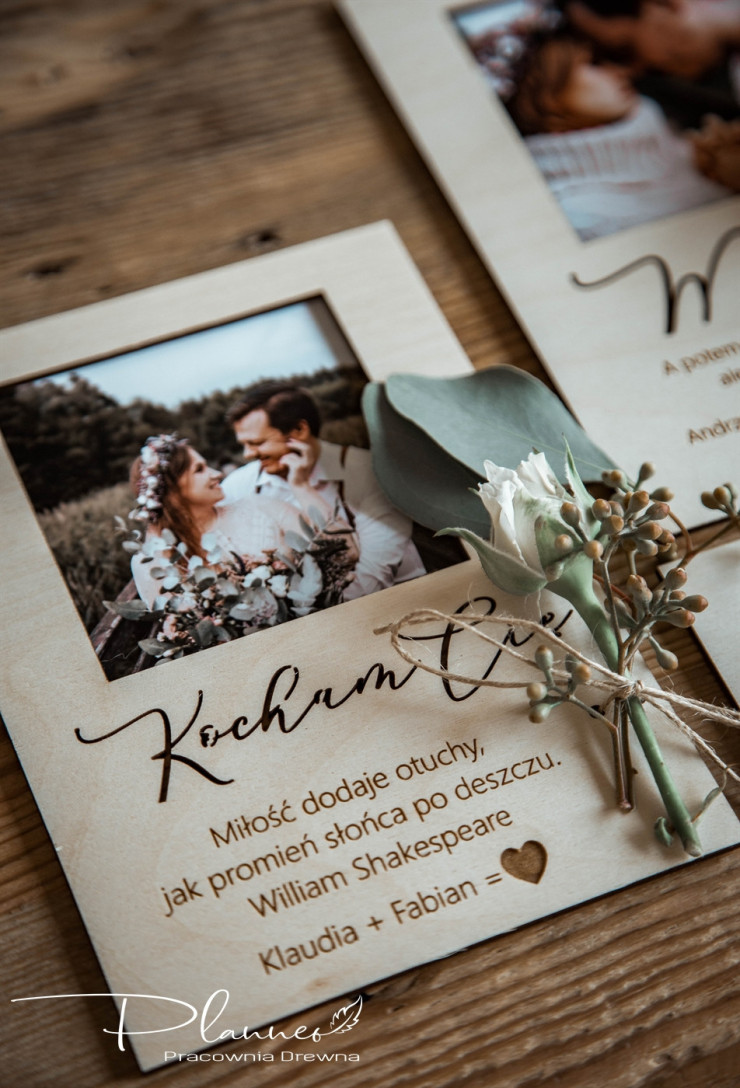 Ramka drewniana Walentynkowa