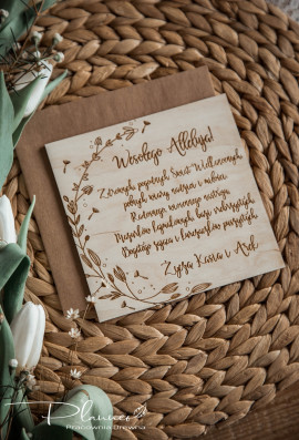 Drewniana karta Wielkanocna