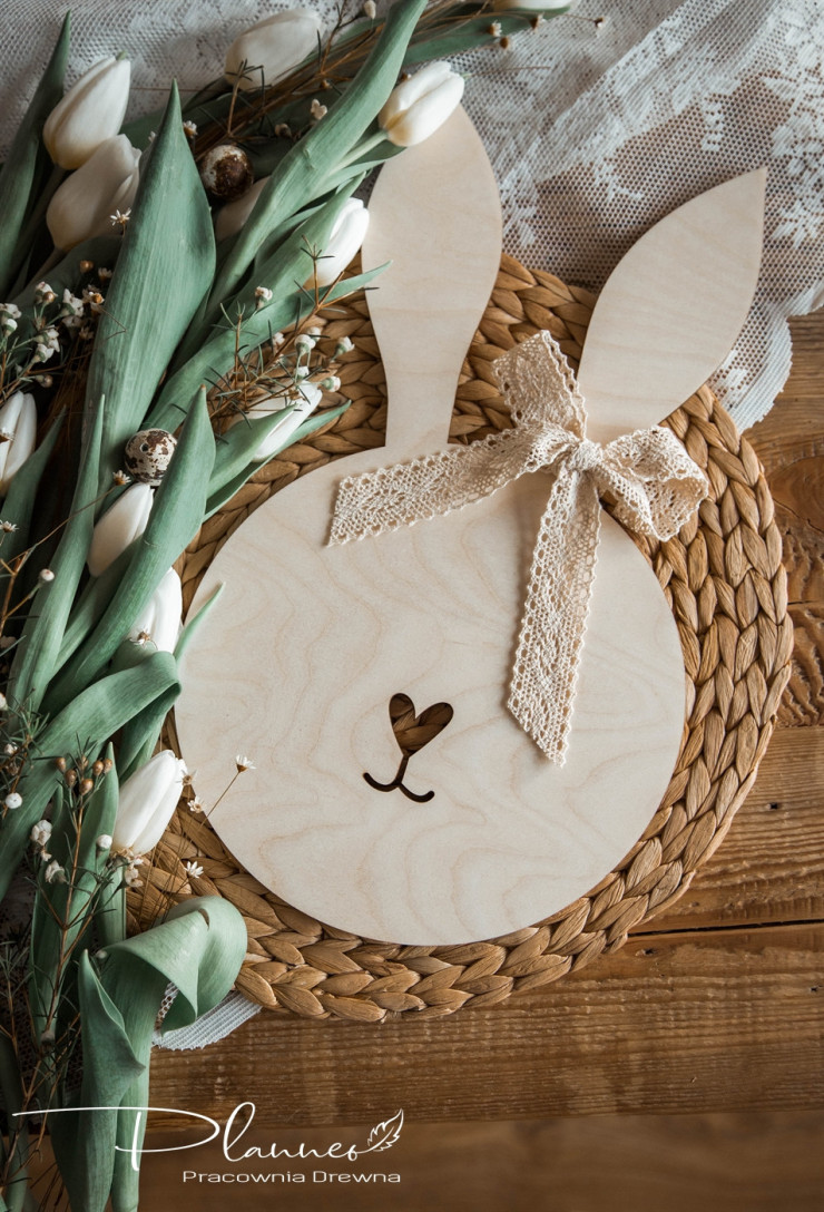 Drewniana głowa zająca