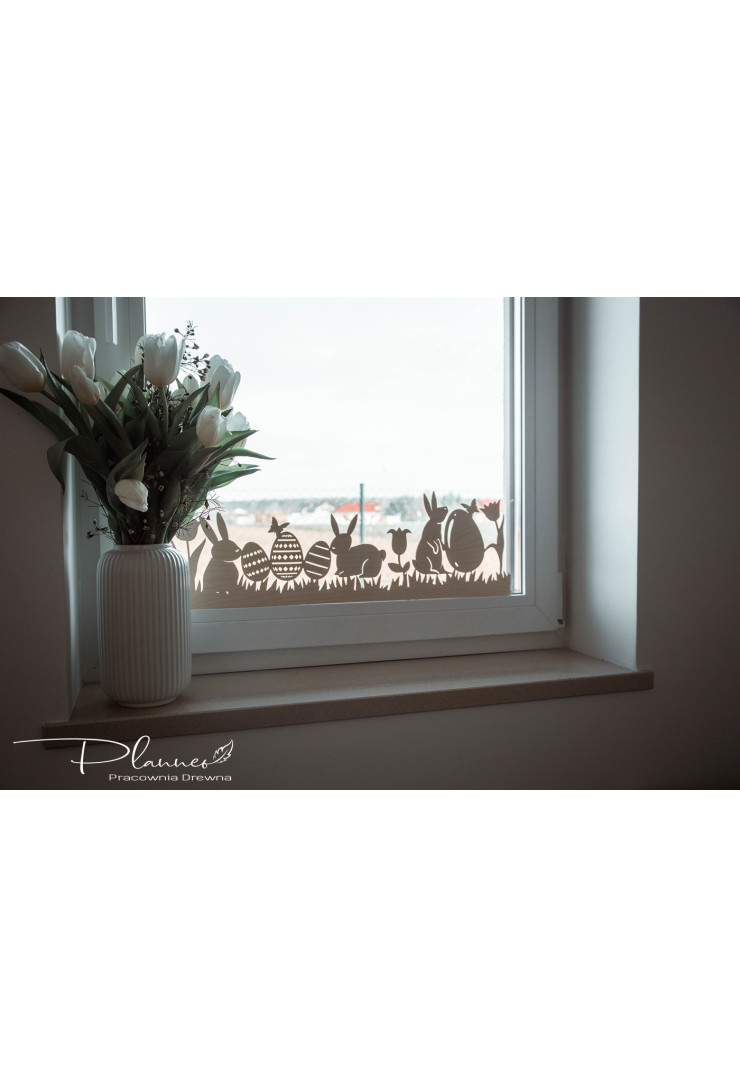 Zające i jajka na szybę