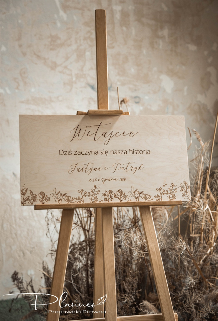 Tablica powitalna weselna