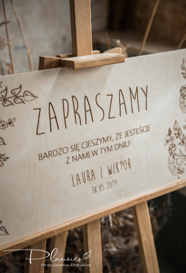 Tablica powitalna ślubna