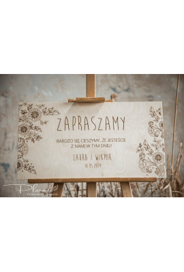 Tablica powitalna grawerowana