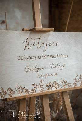 Tablica powitalna ślubna