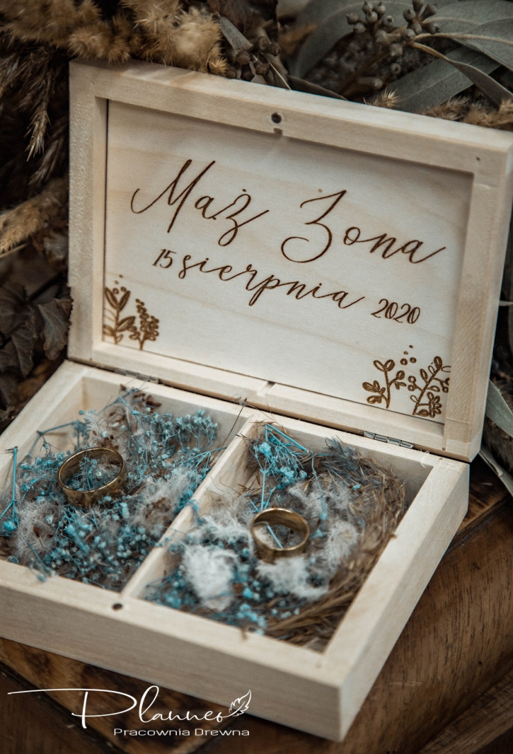 Pudełko na obrączki natura