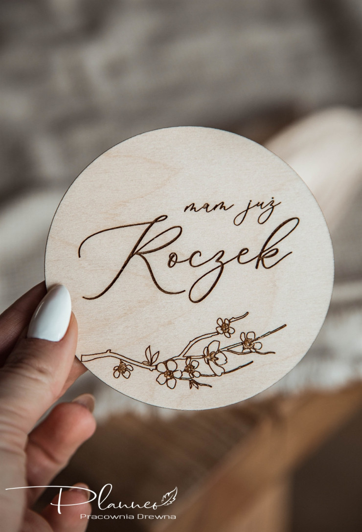 Tabliczki z miesiącami kwiat wiśni