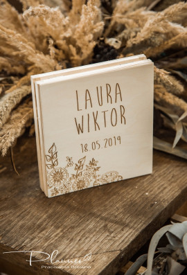 Drewniane grawerowane pudełko prośba o błogosławieństwo