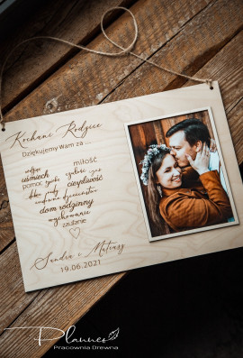 Obraz z sercem dla rodziców