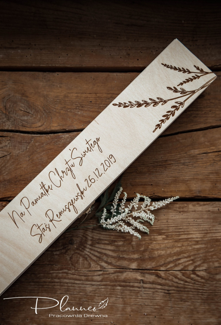 Pudełko na świecę gałązka