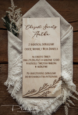 Zaproszenie na Chrzest natura