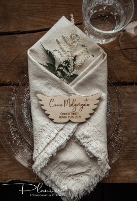 Winietka na Chrzest skrzydełka