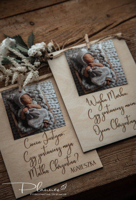 Tabliczka z prośbą dla Chrzestnej i Chrzestnego