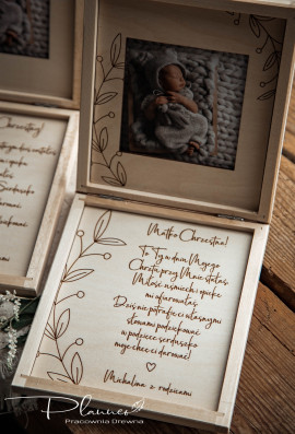 Pamiątka dla Chrzestnych z drewna