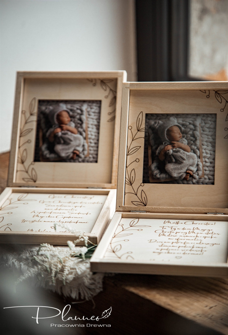 Pamiątka dla Rodziców Chrzestnych ze zdjęciem