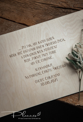 Album Chrzest Święty drewniany