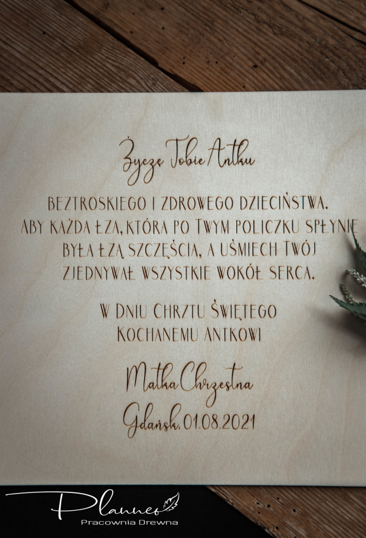 Album grawerowany Chrzest Święty