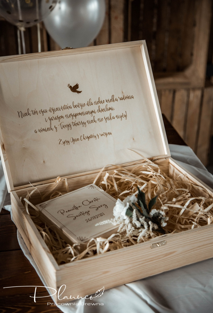 Duża szkatułka Chrzest