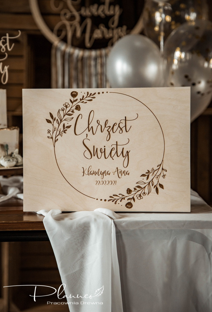 Duża szkatułka Chrzest Święty