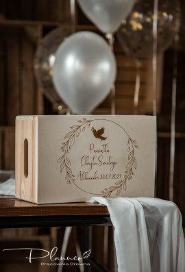 Szkatułka drewniana Chrzest Święty