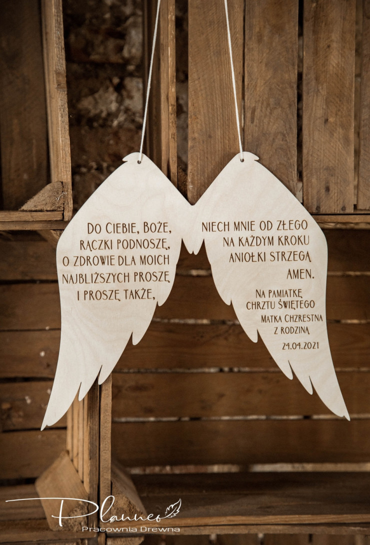 Skrzydełka duże z modlitwą