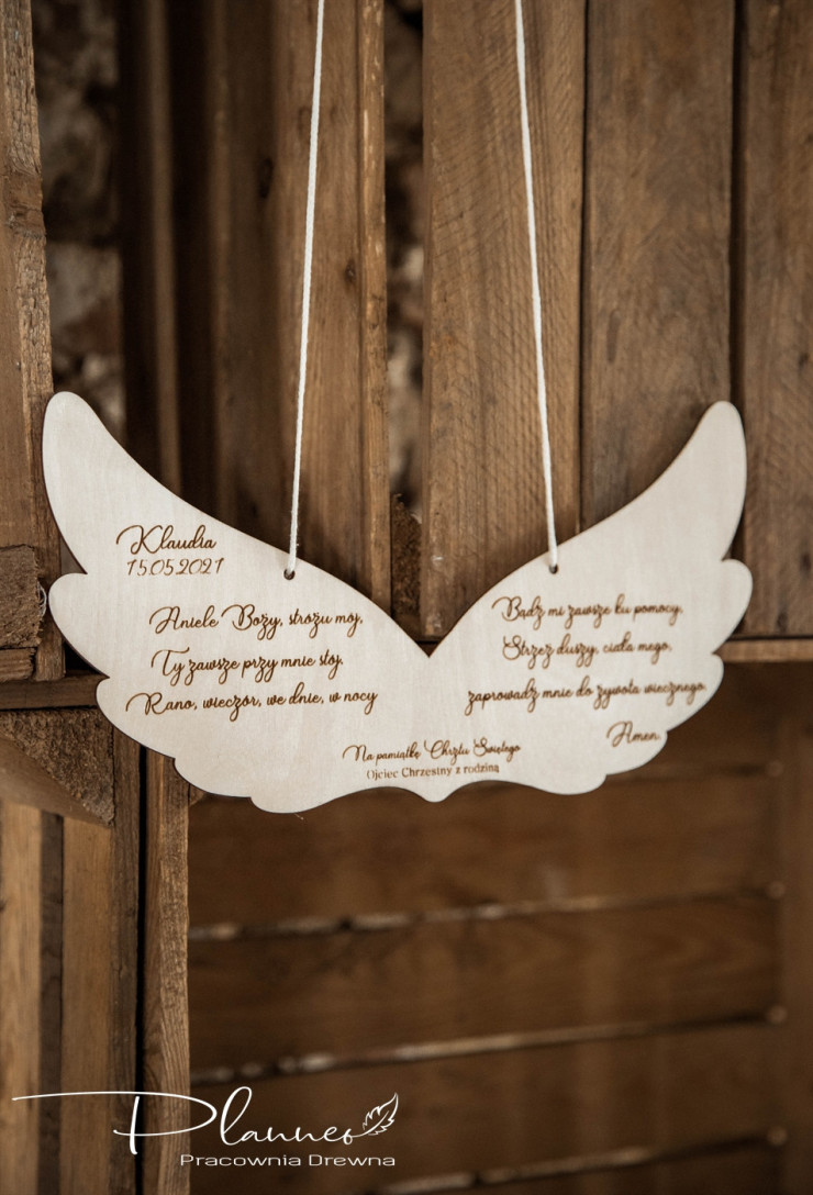 Skrzydełka małe z modlitwą