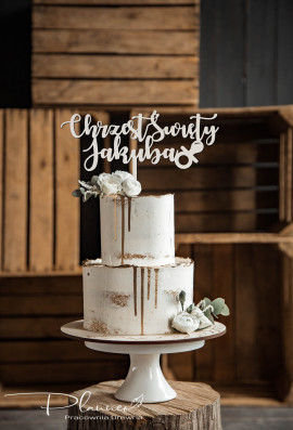 Topper Chrzest Święty ze smoczkiem