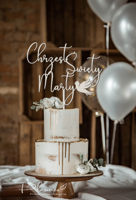 Topper Chrzest Święty z imieniem