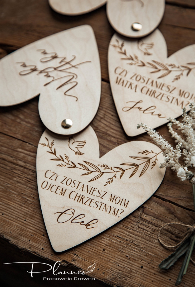 Prośba Chrzestna Chrzestny grawer
