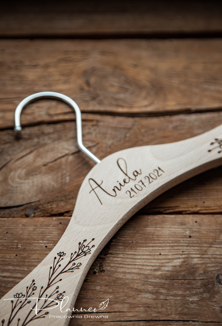 Wieszak natura grawer Chrzest