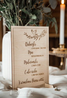 Tabliczka na słodki stół