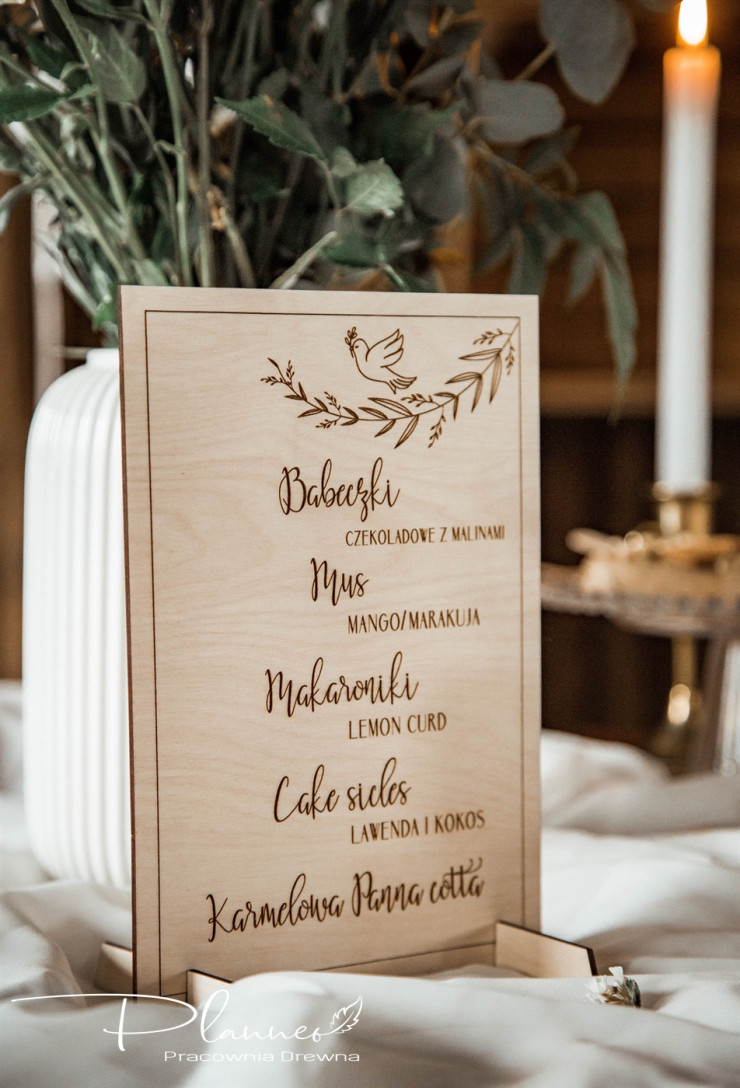 Tabliczka na słodki stół