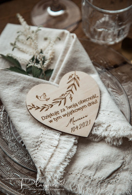 Podziękowania dla gości serce