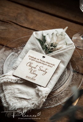 Podziękowania dla gości na Chrzest Święty