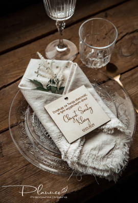 Podziękowania dla gości na Chrzest