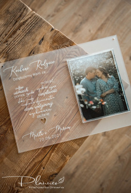 Obraz z sercem dla rodziców plexi